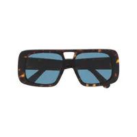 stella mccartney eyewear lunettes de soleil à monture carrée - marron