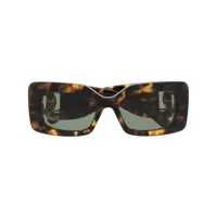 stella mccartney eyewear lunettes de soleil à monture carrée - marron