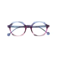 l.a. eyeworks lunettes de vue quinto à monture géométrique - bleu