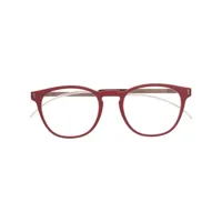 mykita lunettes de vue guava à monture ronde - rouge