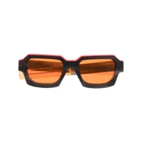 a-cold-wall* x retrosuperfuture lunettes de soleil carrées marble - orange
