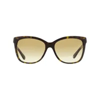 jimmy choo eyewear lunettes de soleil carrées à effet écailles de tortue - marron