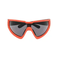 moncler eyewear lunettes de soleil wrapid shield - orange
