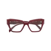 prada eyewear lunettes de vue à monture papillon - rouge