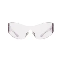 balenciaga eyewear lunettes de soleil mono cat 2.0 - blanc