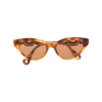 lanvin lunettes de soleil à monture papillon - marron