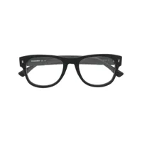 dsquared2 eyewear lunettes de vue à monture ronde polie - noir