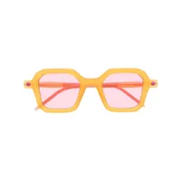 kuboraum lunettes de soleil à monture carrée - orange