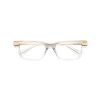 balmain eyewear lunettes de vue carrées à plaque logo - gris