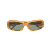 vuarnet lunettes de soleil resort à monture rectangulaire - marron