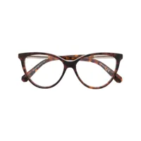 swarovski lunettes de vue papillon à ornement en cristal - marron