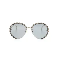 chloé eyewear lunettes de soleil idora à monture ronde
