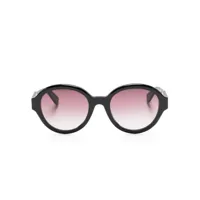 chloé eyewear lunettes de soleil à monture ronde - noir