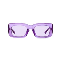 linda farrow x linda farrow lunettes de soleil à monture rectangulaire - violet