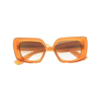 akoni lunettes de soleil virgo à monture carrée - orange