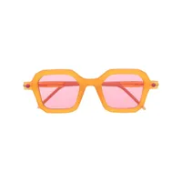 kuboraum lunettes de soleil à monture carrée - orange