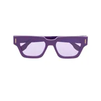 retrosuperfuture lunettes de soleil carrées à logo imprimé - violet