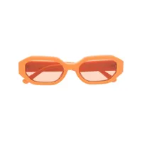 linda farrow lunettes de soleil irene à monture ovale - orange