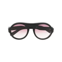 chloé eyewear lunettes de soleil à monture pilote - noir