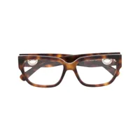 longchamp lunettes de vue à monture rectangulaire - marron