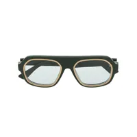 bottega veneta eyewear lunettes de soleil à monture ronde - vert