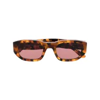 thierry lasry lunettes de soleil teintées à monture carrée - marron