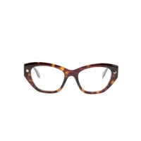 alexander mcqueen eyewear lunettes de vue à monture papillon - marron