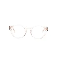 chloé eyewear lunettes de vue à monture ronde transparente - tons neutres
