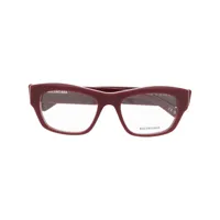 balenciaga eyewear lunettes de vue rectangulaires à logo - rouge