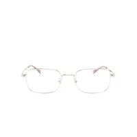 montblanc lunettes de vue à monture carrée polie - argent