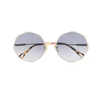 chloé eyewear lunettes de vue à monture ronde - or