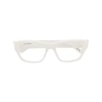 balenciaga eyewear lunettes de vue rectangulaires à logo - blanc
