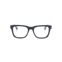 montblanc lunettes de vue carrées à plaque logo - bleu