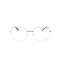 alexander mcqueen eyewear lunettes de vue à monture papillon - argent