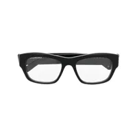 balenciaga eyewear lunettes de vue rectangulaires à logo - noir