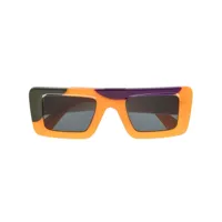 off-white lunettes de soleil seattle à monture rectangulaire - orange