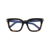 tom ford eyewear lunettes de vue à plaque logo - marron