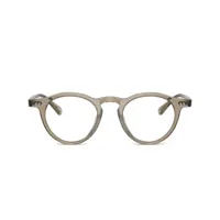 oliver peoples lunettes de vue à monture ronde transparente - vert