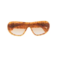 vivienne westwood lunettes de soleil à effet écailles de tortue - marron