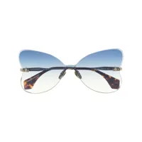 vivienne westwood lunettes de soleil à monture papillon - bleu
