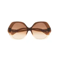vivienne westwood lunettes de soleil à monture oversize - marron