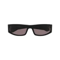 courrèges lunettes de soleil à logo imprimé - noir