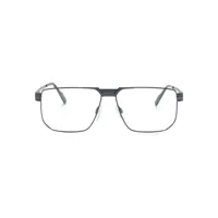 cazal lunettes de vue carrées à logo gravé - bleu