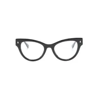 dsquared2 eyewear lunettes de vue à logo embossé - noir