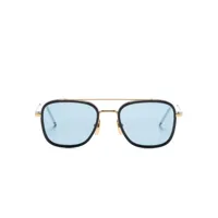 thom browne eyewear lunettes de soleil à monture carrée - bleu