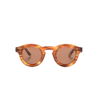 thierry lasry lunettes de soleil maskoffy à monture pantos - marron