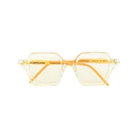 kuboraum lunettes de vue à monture carrée - jaune