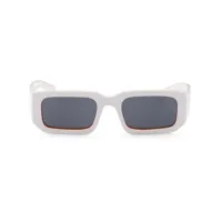 prada eyewear lunettes de soleil prada symbole à monture rectangulaire - blanc