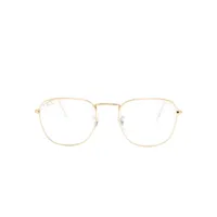 ray-ban lunettes de vue à monture ronde - or