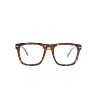 boss lunettes de vue carrées à effet écailles de tortue - marron